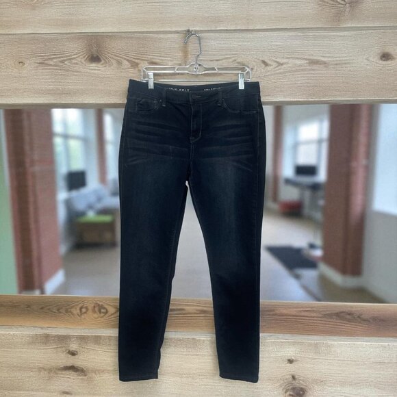 Laurie Felt Silky Ankle Skinny Jeans Dark Wash Stretch Soft Basic Size L - Picture 1 of 12